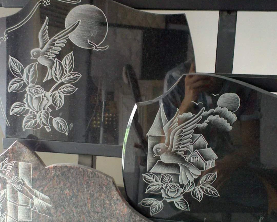 marble stone laser engraving
