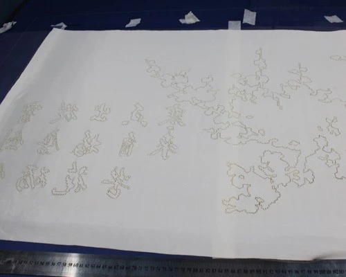 CO2 laser engraving on fabric
